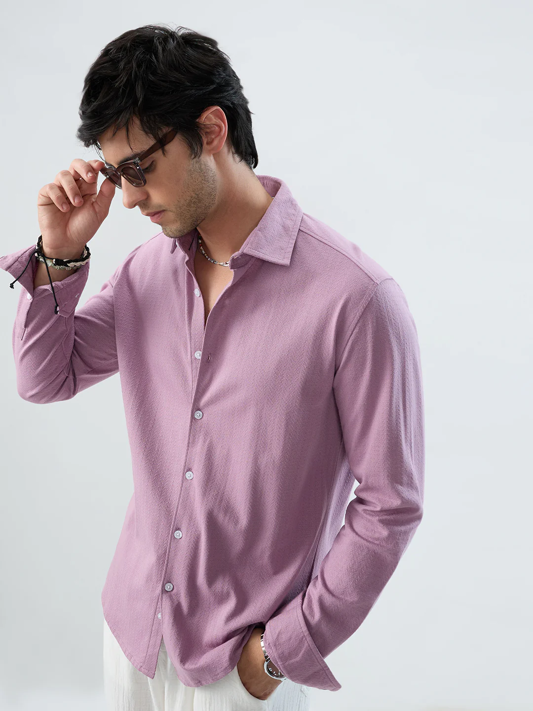 Elegant Turkish Rose Pink Knitted Shirt