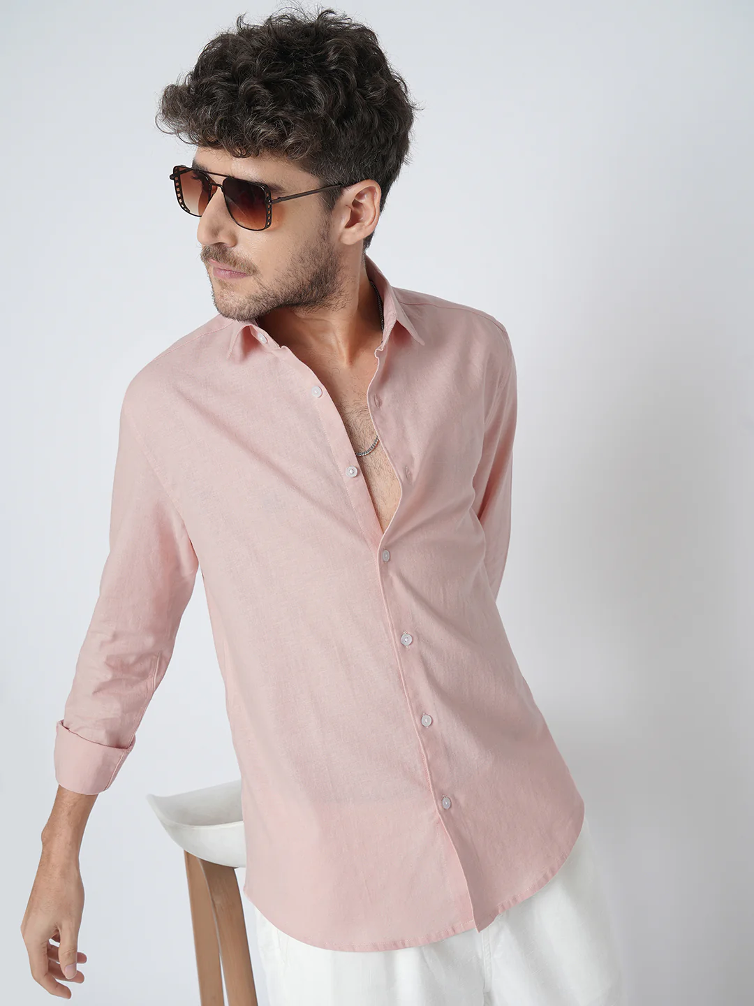 Everyday Peach Pure Linen Shirt