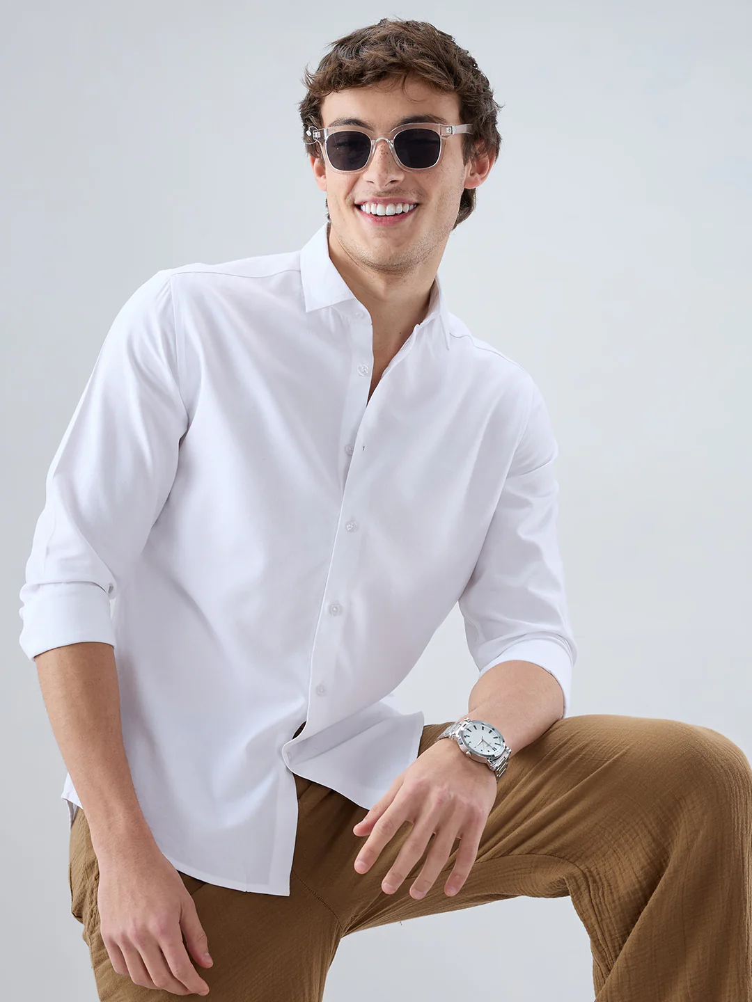 Luxe Snow White Oxford Shirt