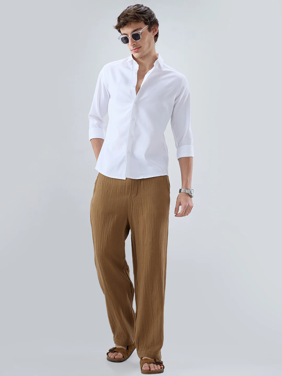 Luxe Snow White Oxford Shirt - Image 7