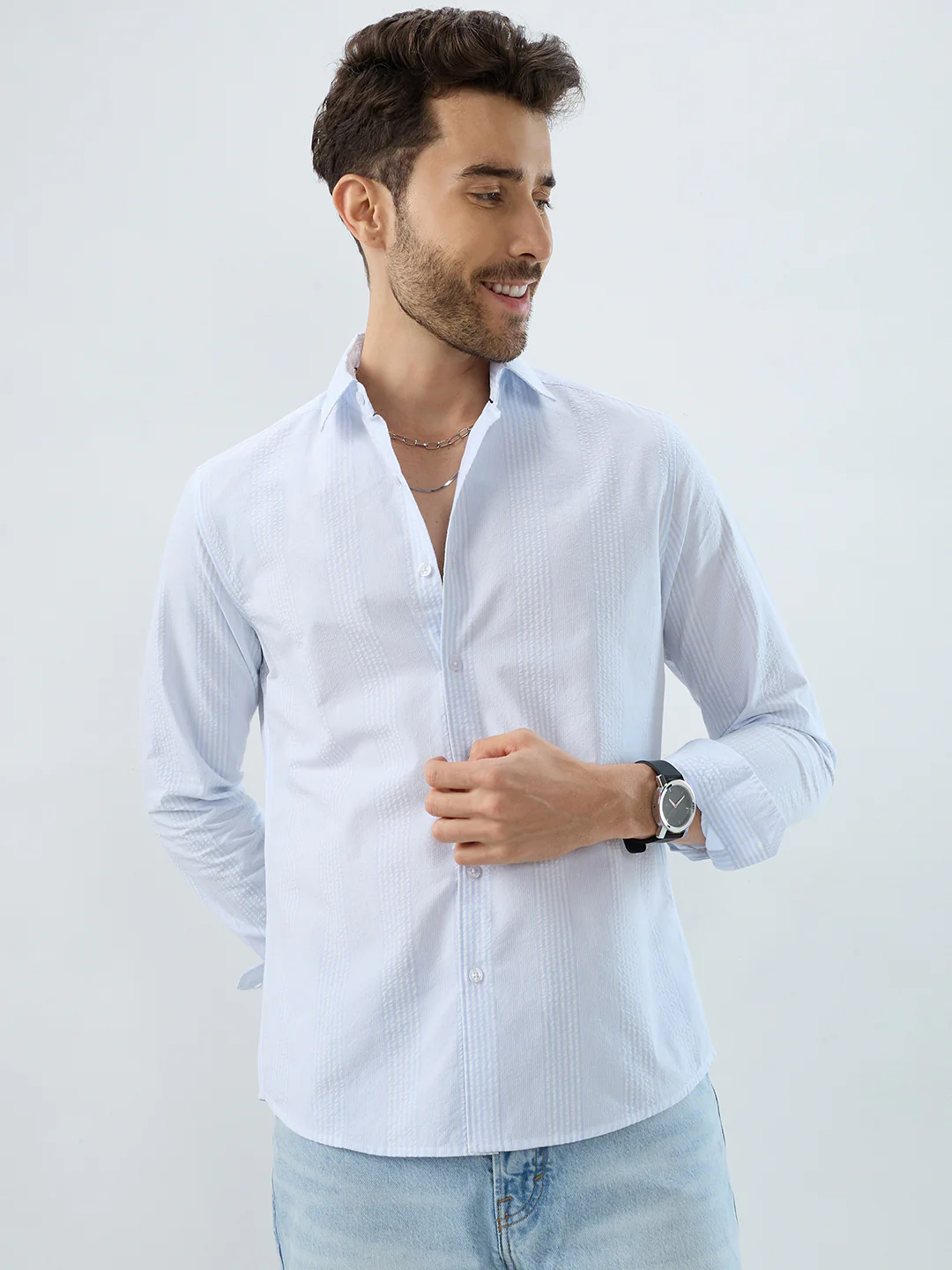 Pearl Weave Classic White Seersucker Shirt - Image 5