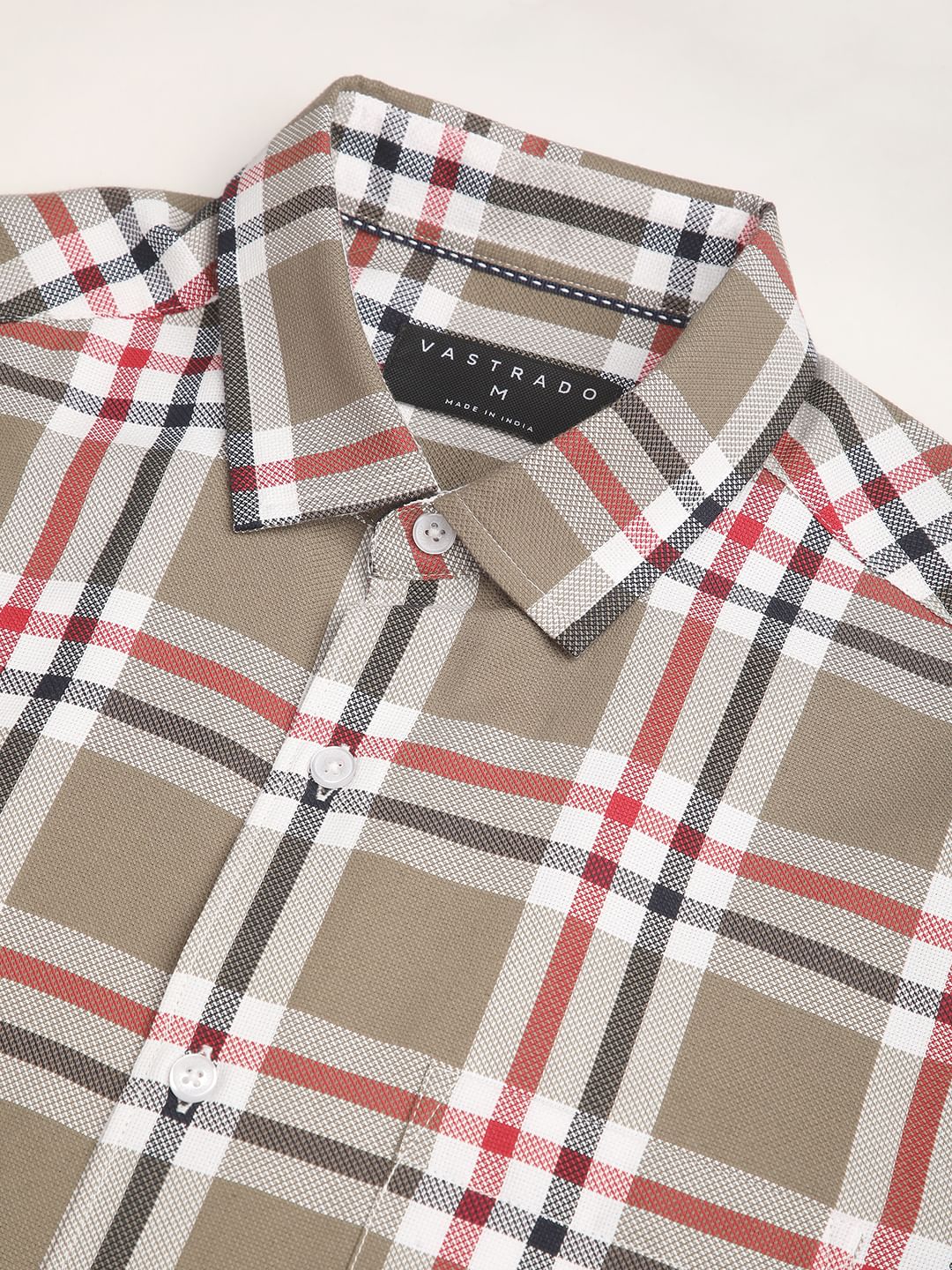 Premium Cotton Opulent Tartanique Olive Checkered Shirt - Image 3